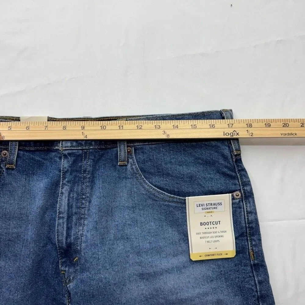 Levi Strauss Signature Gold Men's 34x36 Blue Bootcut Jeans NWT (78 characters)